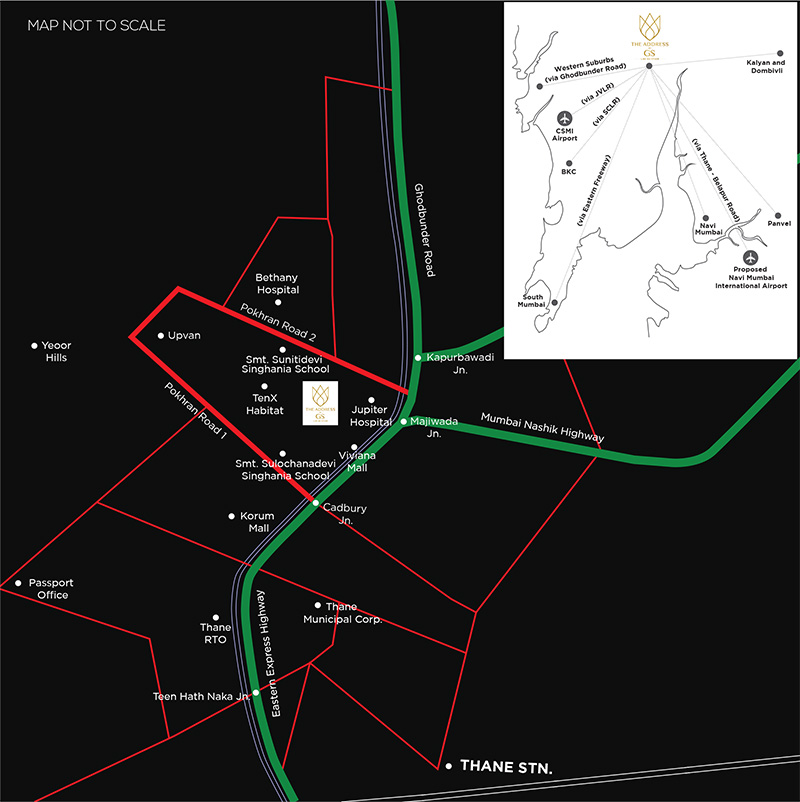 Raymond Realty Thane Map